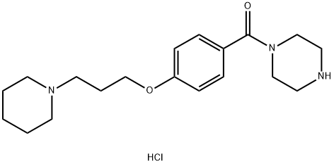 Piperazin-1-yl-[4-(3-piperidin-1-yl-propoxy)-phenyl]-methanone Struktur