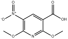 2,6-Dimethoxy-5-nitropyridine-3-carboxylic Acid Struktur