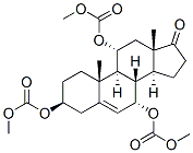 Androst-5-en-17-one, 3,7,11-tris[(methoxycarbonyl)oxy]-, (3beta,7alpha,11alpha)- (9CI) Struktur