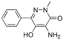3(2H)-Pyridazinone, 4-amino-5-hydroxy-2-methyl-6-phenyl- (9CI) Struktur