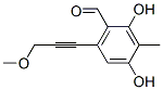 Benzaldehyde, 2,4-dihydroxy-6-(3-methoxy-1-propynyl)-3-methyl- (9CI) Struktur
