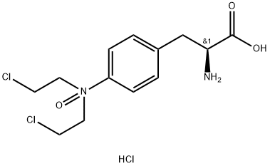4-[(2S)-2-アミノ-2-カルボキシエチル]-N,N-ビス(2-クロロエチル)ベンゼンアミンオキシド/塩酸,(1:2) 化学構造式
