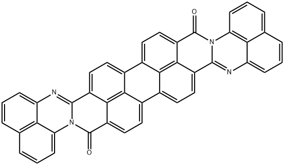 アントラ[2′′,1′′,9′′:4,5,6;6′′,5′′,10′′:4′,5′,6′]ジイソキノ[2,1-a:2′,1′-a′]ジペリミジン-12,25-ジオン 化学構造式