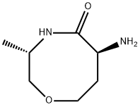 2H-1,4-Oxazocin-5(6H)-one, 6-aminotetrahydro-3-methyl-, (3S,6S)- (9CI) Structure