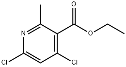 4,6-ジクロロ-2-メチルニコチン酸エチル 化学構造式