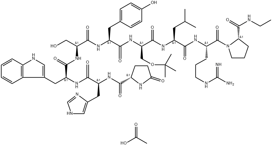 醋酸布舍瑞林,68630-75-1,结构式