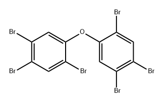 2,2′,4,4′,5,5′-ヘキサブロモジフェニルエーテル標準液 化学構造式