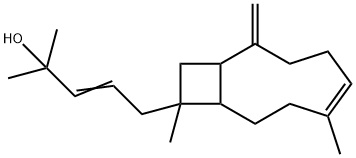 5-(6,10-Dimethyl-2-methylenebicyclo[7.2.0]undec-5-en-10-yl)-2-methyl-3-penten-2-ol Struktur