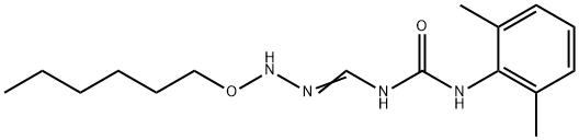 N-(2,6-Dimethylphenyl)-N'-[(hexyloxyamino)(imino)methyl]urea|