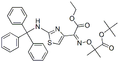 ethyl (Z)-alpha-[[2-(tert-butoxy)-1,1-dimethyl-2-oxoethoxy]imino]-2-(tritylamino)thiazol-4-acetate Structure