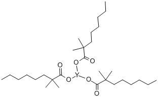 ネオデカン酸イットリウム(III) 化学構造式