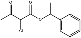 2-クロロ-3-オキソブタン酸1-フェニルエチル 化学構造式