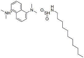 1-(5-dimethylaminonaphthalene 1-sulfonamido)decane-10-trimethylammonium Structure
