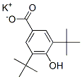potassium 3,5-bis(tert-butyl)-4-hydroxybenzoate Struktur