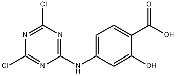 5-(4,6-Dichloro-1,3,5-triazin-2-ylamino)-2-hydroxybenzoic acid Struktur