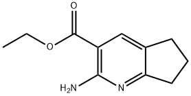 5H-Cyclopenta[b]pyridine-3-carboxylicacid,2-amino-6,7-dihydro-,ethylester(9CI) Struktur