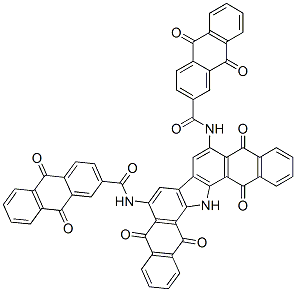 N,N'-(5,10,15,17-四氧代-10,15,16,17-四氢-5H-二萘并[2,3-A:2',3'-I]咔唑-6,9-二基)二(9,10-二氧代-9,10-二氢-2-蒽甲酰胺) 结构式