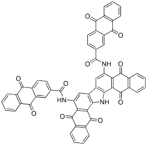 N,N'-(10,15,16,17-tetrahydro-5,10,15,17-tetraoxo-5H-dinaphtho[2,3-a:2',3'-i]carbazole-6,9-diyl)bis[9,10-dihydro-9,10-dioxoanthracene-2-carboxamide] Structure