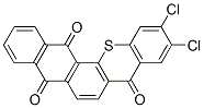 10,11-ジクロロ-8H-ナフト[2,3-c]チオキサンテン-5,8,14-トリオン 化学構造式