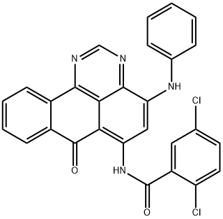 2,5-Dichloro-N-(7-oxo-4-phenylamino-7H-benzo[e]perimidin-6-yl)benzamide Structure