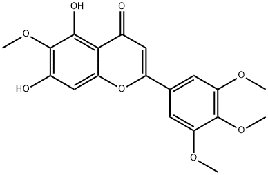 5,7-Dihydroxy-6-methoxy-2-(3,4,5-trimethoxyphenyl)-4H-1-benzopyran-4-one Struktur