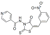 N-[5-[(3-Nitrophenyl)methylene]-4-oxo-2-thioxo-3-thiazolidinyl]-4-pyridinecarboxamide Structure