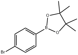 2-(4-ブロモフェニル)-4,4,5,5-テトラメチル-1,3,2-ジオキサボロラン 化学構造式