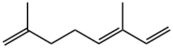 (3E)-3,7-ジメチル-1,3,7-オクタトリエン 化学構造式
