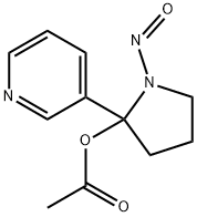 1-Nitroso-2-(3-pyridinyl)-2-pyrrolidinol acetate (ester) Structure