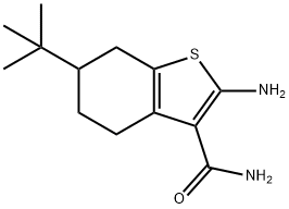 2-アミノ-6-TERT-ブチル-4,5,6,7-テトラヒドロ-1-ベンゾチオフェン-3-カルボキサミド 化学構造式