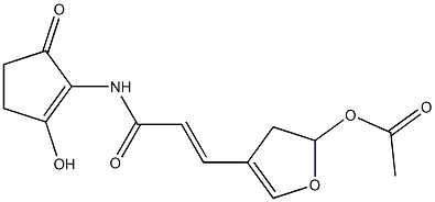 (2E)-(+)-3-[5-(乙酰氧基)-4,5-二氢-3-呋喃基]-N-(2-羟基-5-氧代-1-环戊烯-1-基)-2-丙烯酰胺, 68748-55-0, 结构式