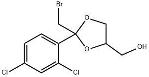 顺式-2(2,4-二氯-苯基)-2-溴甲基-4-羟基-甲基-1,3-二氧杂戊环 结构式