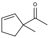 1-(1-メチル-2-シクロペンテニル)エタノン 化学構造式