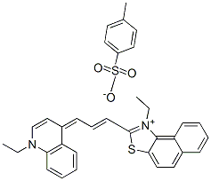 1-ethyl-2-[3-(1-ethyl-1H-quinolin-4-ylidene)-1-propenyl]naphtho[1,2-d]thiazolium toluene-p-sulphonate Structure