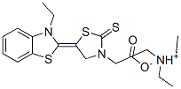 triethylammonium 5-(3-ethylbenzothiazol-2(3H)-ylidene)-2-thioxothiazolidine-3-acetate Struktur