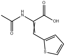 2-(Acetylamino)-3-(2-thienyl)-2-propenoicacid Structure