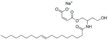 sodium [2-[(2-hydroxyethyl)-2-(1-oxo-9-octadecenyl)amino]ethyl] maleate Struktur