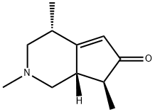 1,2,3,4,7,7aβ-ヘキサヒドロ-2,4α,7β-トリメチル-6H-2-ピリンジン-6-オン 化学構造式