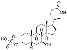 (3a,5b,7b)-7-hydroxy-3-(sulfooxy)-Cholan-24-oic acid Struktur