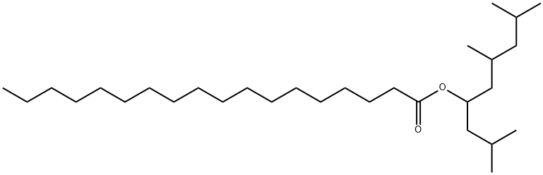 オクタデカン酸3,5-ジメチル-1-(2-メチルプロピル)ヘキシル 化学構造式