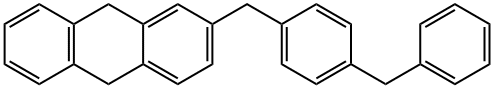 9,10-dihydro-2-[(p-benzylphenyl)methyl]anthracene  Struktur