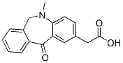 6,11-ジヒドロ-5-メチル-11-オキソ-5H-ジベンゾ[b,e]アゼピン-2-酢酸 化学構造式
