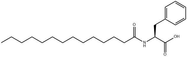 N-十四碳酰基-L-苯丙氨酸 结构式