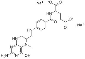 5-甲基四氢叶酸二钠盐, 68792-52-9, 结构式