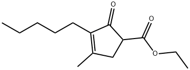 ethyl 4-methyl-2-oxo-3-pentylcyclopent-3-enecarboxylate Struktur