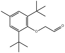 [2,6-ビス(1,1-ジメチルエチル)-4-メチルフェノキシ]アセトアルデヒド 化学構造式