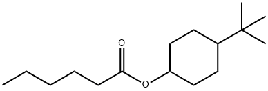 4-(isobutyl)cyclohexyl hexanoate Struktur