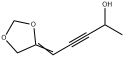 3-Pentyn-2-ol,  5-(1,3-dioxolan-4-ylidene)- Structure