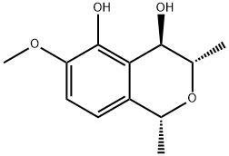 1H-2-Benzopyran-4,5-diol, 3,4-dihydro-6-methoxy-1,3-dimethyl-, (1R,3S,4R)- (9CI) Struktur
