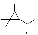 Cyclopropanecarbonyl chloride, 3-chloro-2,2-dimethyl- (9CI) Struktur
